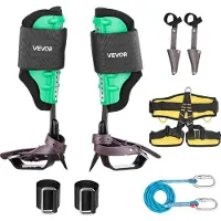 Vevor Griffe Élagage Charge 159 kg Grimpette Élagage Hauteur Réglable 39,1-47 cm Crampons d'Escalade d'Arbres Éperons Escalade Acier pour Cueillette de Fruits