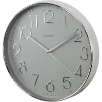 Hama Wandklok Elegance Ø 30 Cm Geluidsarm Zilver/grijs
