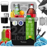 TurboTronic glacière électrique 2 en 1 – EC24 – 24 l, fonction froid et chaud, 12/230 V, silencieuse et portable pour voiture, camping, plage, voyage et plein air