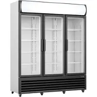 Saro Réfrigérateur GTK1065 avec affichage publicitaire - 3 portes, éclairage LED