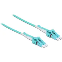DeLOCK - Câble réseau - LC multi-mode (M) pour LC multi-mode (M) - 10 m - fibre optique - 50 / 125 microns - OM3 - sans halogène, uniboot - turquoise