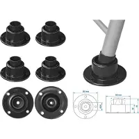 Pricenet Pieds pour pieds de table/marches rotatifs - lot de 4 pièces