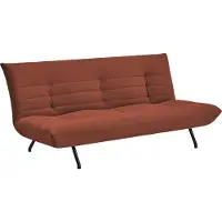 Happy Garden Canapé convertible 3 places en velours terracotta ANATOLE