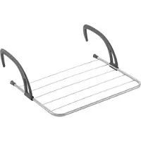 Tomado Favonio Radiator-Balcony Drying Rack 3 M Clothesline Silver/Black