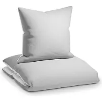 Sleepwise Soft Wonder-Edition parure de lit 135x200 cm gris clair / blanc
