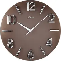 Atlanta 4397/3 Horloge murale quartz analogique brune ronde