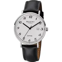 Regent hommes montre bracelet en cuir F-1229 analogique en cuir noir URF1229