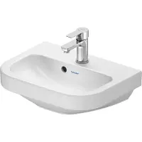 Duravit D-Code lave-mains, avec trou pour robinet, avec trop-plein, 450x335x145mm, blanc brillant (335 mm, 450 mm)