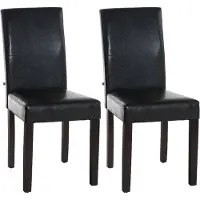 CLP lot de 2 chaises de salle à manger Ina brun foncé