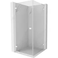 Mexen Lunar-B L cabine de douche pivotante gauche 100 x 100 cm, transparent, blanche - 832L-100-100-20-00-L