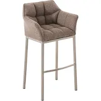 CLP Tabouret de bar Damaso E tissu avec piètement 4 pieds
