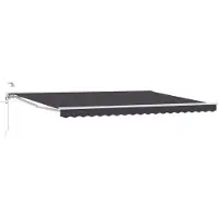 vidaXL Store électrique rétractable, anthracite et blanc, 4 x 2 m