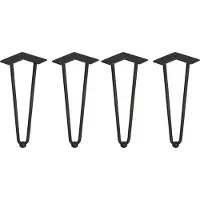 Emuca 2 Pieds De Table En épingle à Cheveux Pour Barre