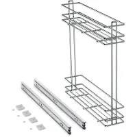 Emuca Pull-out 15 Cm Bottle Rack Argenté