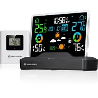 Bresser Station Météo Radio-Contrôlée avec Écran Couleur sans Cadre