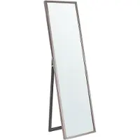 Beliani Miroir de sol argenté 40 x 140 cm plastique rectangulaire rétro classique
