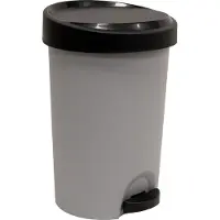 Eda Poubelle à pédale Stepy 15 litres PP gris/anthracite