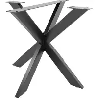 CLP Pieds de table Biloxi en forme d'étoile,noir S