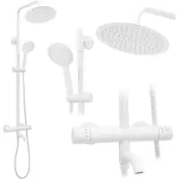 REA Kit De Douche Avec Thermostat Lungo White Mat