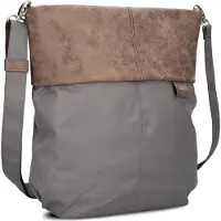 Zwei Sac à bandoulière 'Olli' marron / gris