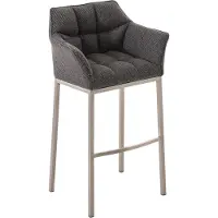 CLP Tabouret de bar Damaso E tissu avec piètement 4 pieds