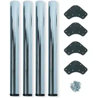Emuca Kit de 4 pieds réglables pour table D. 60 x 830 mm en acier chromé - 2034211 -