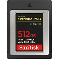 SanDisk CF express Extreme Pro 512 Go 1 700 / 1 400 Mo/s type B