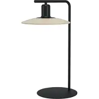 Eglo Lampe de table LED Mayazes, lampe de chevet, lampe de table, acier noir, bois naturel, douille GU10