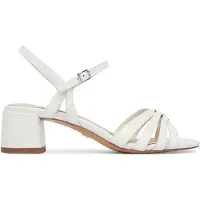 Tamaris Sandales en cuir pour femme à bout carré 1-28229-46, pointure : 39 EU, couleur : blanc