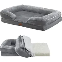 Juskys Panier pour chien Sheena L - 98 x 70 cm - Gris
