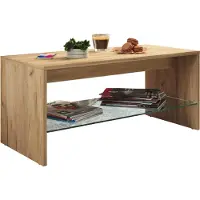 VCM Table basse en bois | Sofatic avec espace de rangement suffisant | Dimensions env. H. 40 x W. 90 x D. 40 cm | Table salon – Wisal