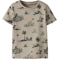 Name it T-Shirt - NmmFille - Château Gris - - 2 ans (92) - T-Shirt