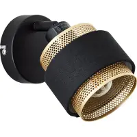 Brilliant Applique noire et dorée Grove 1 lumière