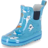 Beck Bottes en caoutchouc 'Little Sharks' bleu / azur / rouille / gris clair