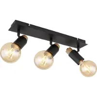 Globo Lighting Projecteur métal noir mat, 3x E27