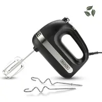 Bourgini Elements - Batteur à main - 5 vitesses avec fonction Turbo - Accessoires en acier inoxydable - Puissance de 400 W - Matériaux recyclés certifiés GRS