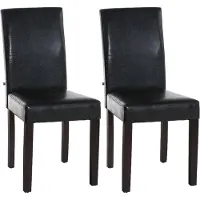CLP lot de 2 chaises de salle à manger Ina brun foncé