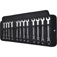 SW-Stahl 03530L Jeu de clés mixtes à cliquet 8-19 mm 12 pièces I Clés mixtes articulées I 72 dents I Clés mixtes à cliquet I Jeu de clés mixtes à cliquet