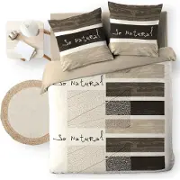 Douceur d'intérieur Parure de lit - - SO NATURAL - Coton - Beige
