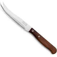 Jamon Couteau à fromage Latina 102500 en acier inoxydable Nitrum et mangue en bois pressé avec une lame de 10,5 cm dans un carton.