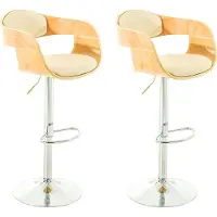 CLP lot de 2 tabourets de bar Kingston en similicuir