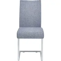 Idimex Lot De 4 Chaises De Salle À Manger Ou De Cuisine Aladino Design Moderne Et Piétement En Métal Chromé, Revêtement En Tissu Gris