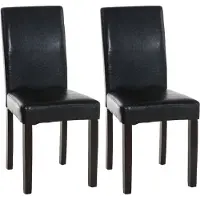 CLP lot de 2 chaises de salle à manger Ina brun foncé
