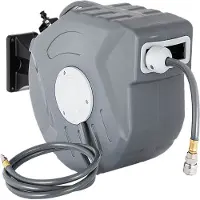 Vevor Dévidoir Mural Automatique Enrouleur Tuyau Rétractable avec Tuyau Pvc 20 m Diamètre 9,5 mm Enrouleur Tuyau Arrosage Reembobinage Auto Dévidoir