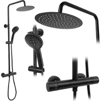 REA Kit De Douche Avec Thermostat Vincent Black