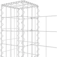 vidaXL Corbeille à gabion en forme de U avec 8 colonnes en fer 860x20x100 cm