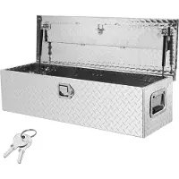 Vevor 99 x 33 x 25,4 cm boîte à outils robuste en aluminium pour lit de camionnette