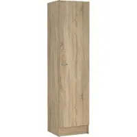 Dmora Fox Armoire 1 porteReproduction chêne structuré.