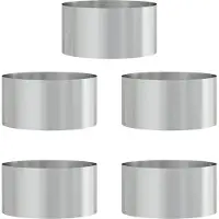 vidaXL Pots de jardin 5 pcs Argent 40 x 40 x 20 cm Acier galvanisé