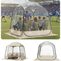 Vevor Tente de Sport Transparente 183 x 183 cm Tente à Bulle Pop Up pour 2-4 Personnes